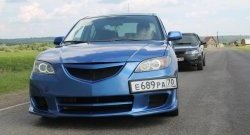 8 499 р. Передний бампер Mazda Speed  Mazda 3/Axela  BK (2003-2006) дорестайлинг седан (Неокрашенный)  с доставкой в г. Новочеркасск. Увеличить фотографию 2