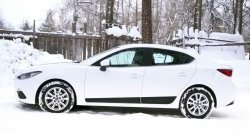 3 199 р. Молдинги RA  Mazda 3/Axela  BM (2013-2016) дорестайлинг седан (Поверхность глянец под окраску, Неокрашенные)  с доставкой в г. Новочеркасск. Увеличить фотографию 3