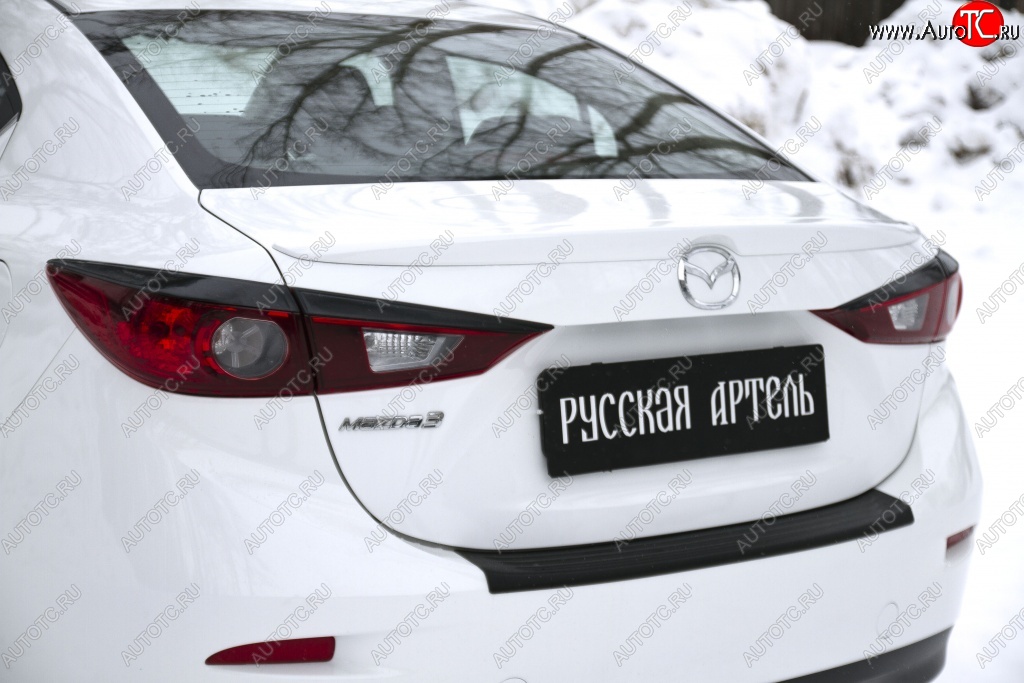 979 р. Реснички на фонари RA Mazda 3/Axela BM дорестайлинг седан (2013-2016) (Неокрашенные)  с доставкой в г. Новочеркасск