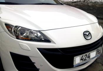 1 859 р. Реснички на фары MV-Tuning Mazda 3/Axela BL дорестайлинг седан (2009-2011) (Неокрашенные)  с доставкой в г. Новочеркасск. Увеличить фотографию 4