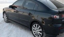 2 999 р. Клыки на задний бампер Style Mazda 3/Axela BK дорестайлинг седан (2003-2006) (Неокрашенная)  с доставкой в г. Новочеркасск. Увеличить фотографию 1