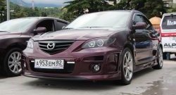 689 р. Реснички на фары Style (длинные) Mazda 3/Axela BK дорестайлинг седан (2003-2006) (Неокрашенные)  с доставкой в г. Новочеркасск. Увеличить фотографию 3