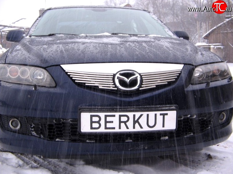 4 999 р. Декоративная вставка решетки радиатора Berkut Mazda 6 GG седан дорестайлинг (2002-2005)  с доставкой в г. Новочеркасск