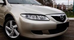 669 р. Реснички RA на фары Mazda 6 GG лифтбэк рестайлинг (2005-2008) (Неокрашенные)  с доставкой в г. Новочеркасск. Увеличить фотографию 2