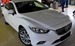 1 299 р. Реснички на фары Sport V2 Mazda 6 GJ дорестайлинг седан (2012-2015) (Неокрашенные)  с доставкой в г. Новочеркасск. Увеличить фотографию 2