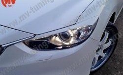 1 299 р. Реснички на фары Sport V2 Mazda 6 GJ дорестайлинг седан (2012-2015) (Неокрашенные)  с доставкой в г. Новочеркасск. Увеличить фотографию 3