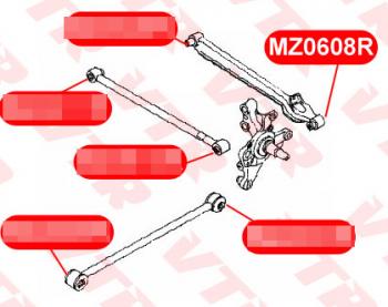 599 р. Сайлентблок поперечной тяги задней подвески VTR (наружный, полиуретановый)  Mazda 626  GE (1991-1997) седан  с доставкой в г. Новочеркасск. Увеличить фотографию 2