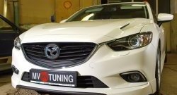 47 899 р. Капот пластиковый (с прорезаными жабрами) SkyActivSport MV-Tuning  Mazda 6  GJ (2012-2024) дорестайлинг седан, дорестайлинг универсал, 1 рестайлинг универсал, 1-ый рестайлинг седан, 2-ой рестайлинг седан, 2-ой рестайлинг универсал (Неокрашенный)  с доставкой в г. Новочеркасск. Увеличить фотографию 6