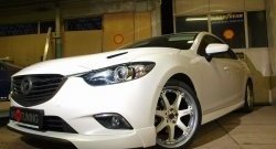 47 899 р. Капот пластиковый (с прорезаными жабрами) SkyActivSport MV-Tuning Mazda 6 GJ дорестайлинг седан (2012-2015) (Неокрашенный)  с доставкой в г. Новочеркасск. Увеличить фотографию 7