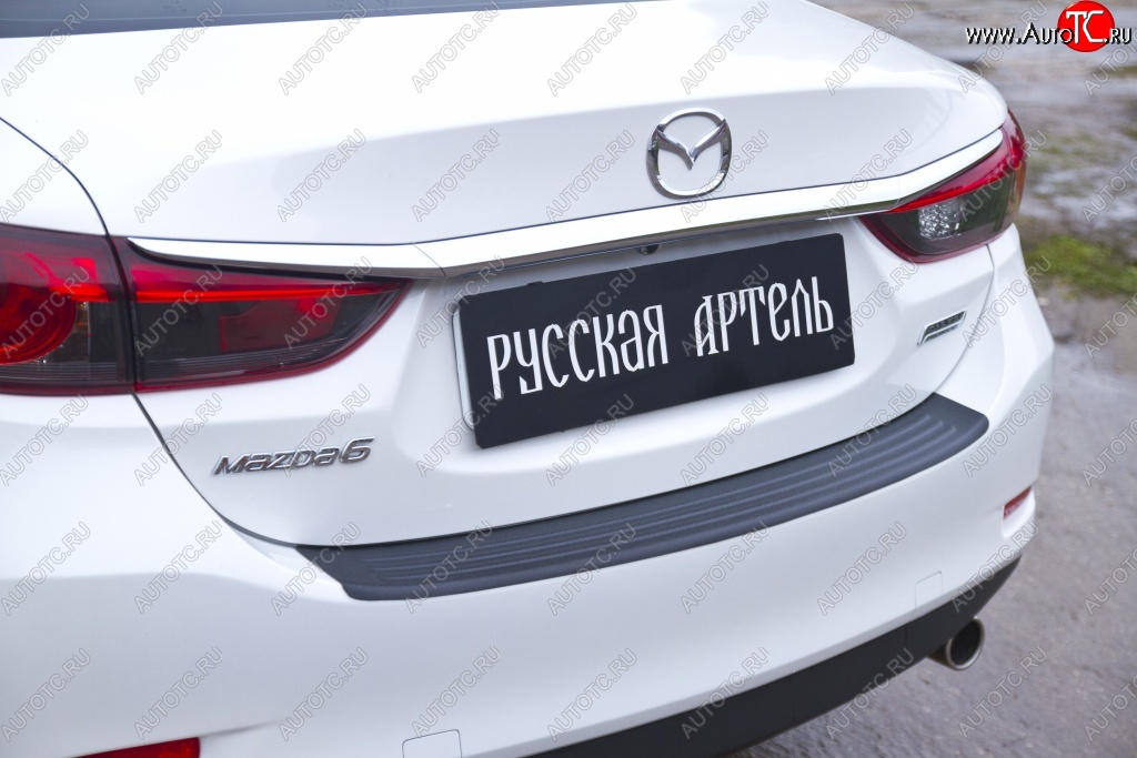 1 269 р. Накладка на задний бампер RA  Mazda 6  GJ (2012-2018) дорестайлинг седан, 1-ый рестайлинг седан  с доставкой в г. Новочеркасск