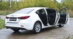 1 949 р. Накладки порожков салона RA  Mazda 6  GJ (2012-2018) дорестайлинг седан, 1-ый рестайлинг седан (Комплект (4 шт.))  с доставкой в г. Новочеркасск. Увеличить фотографию 1