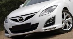 579 р. Реснички на фары RA  Mazda 6  GH (2007-2012) дорестайлинг лифтбэк, дорестайлинг седан, дорестайлинг универсал, рестайлинг лифтбэк, рестайлинг седан, рестайлинг универсал (Неокрашенные)  с доставкой в г. Новочеркасск. Увеличить фотографию 2