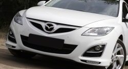 579 р. Реснички на фары RA  Mazda 6  GH (2007-2012) дорестайлинг лифтбэк, дорестайлинг седан, дорестайлинг универсал, рестайлинг лифтбэк, рестайлинг седан, рестайлинг универсал (Неокрашенные)  с доставкой в г. Новочеркасск. Увеличить фотографию 4