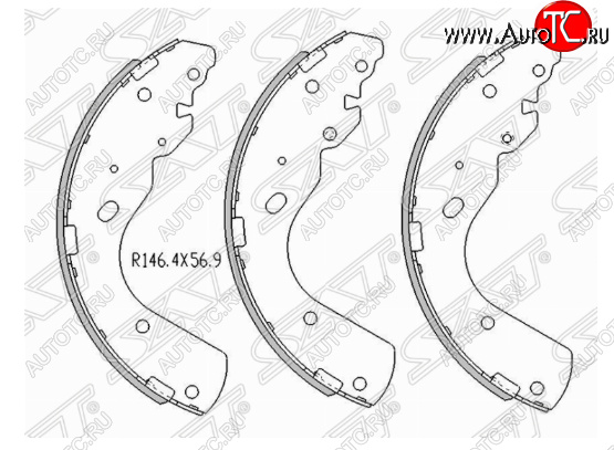 2 189 р. Комплект задних тормозных колодок SAT  Mazda BT-50 (2006-2011)  с доставкой в г. Новочеркасск