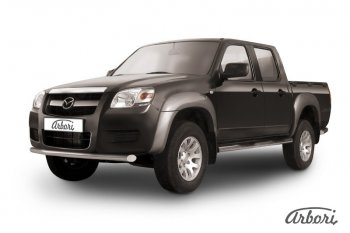 Защита заднего бампера Arbori (нержавейка, 1 труба d57 mm). Mazda BT-50 (2006-2011)