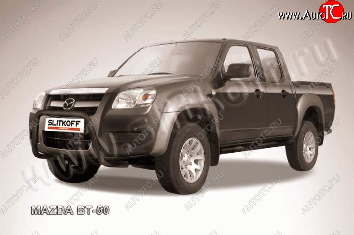 13 499 р. Кенгурятник d57 низкий мини Mazda BT-50 (2006-2011) (Цвет: серебристый)  с доставкой в г. Новочеркасск