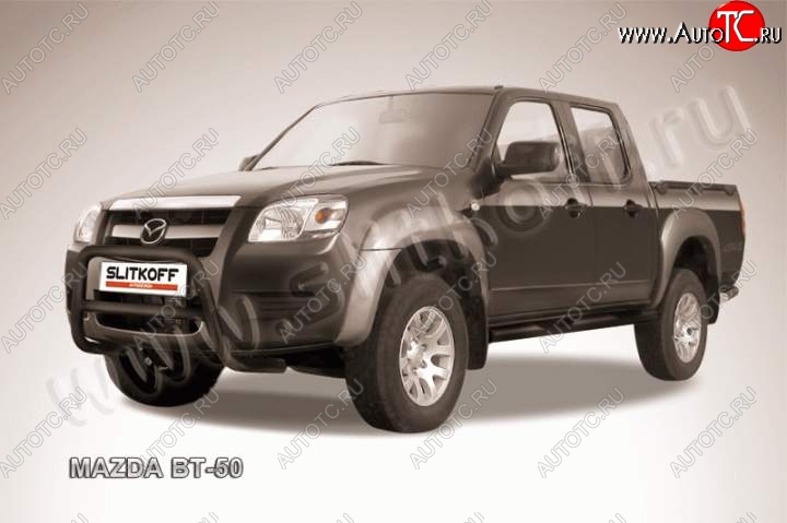 14 849 р. Кенгурятник d57 низкий Mazda BT-50 (2006-2011) (Цвет: серебристый)  с доставкой в г. Новочеркасск