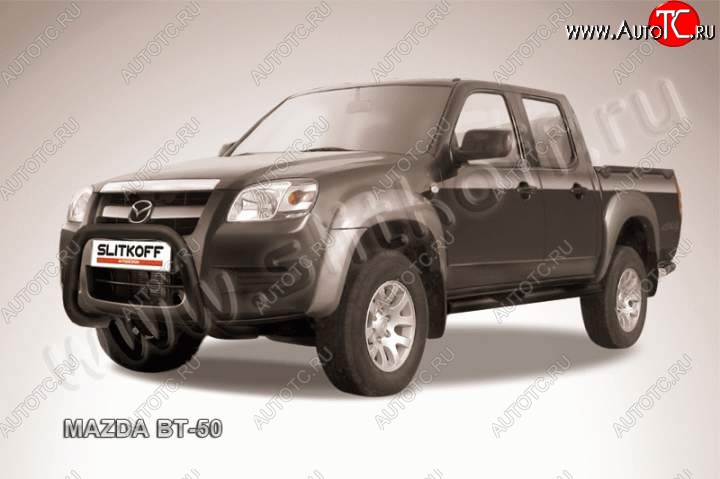 17 999 р. Кенгурятник d76 низкий мини Mazda BT-50 (2006-2011) (Цвет: серебристый)  с доставкой в г. Новочеркасск