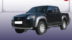 11 699 р. Одинарная защита переднего бампера диаметром 76 мм Slitkoff  Mazda BT-50 (2006-2011) (Нержавейка, Полированная)  с доставкой в г. Новочеркасск. Увеличить фотографию 1