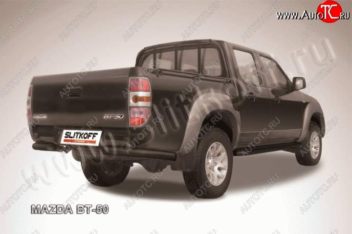 7 649 р. Уголки d76  Mazda BT-50 (2011-2015) (Цвет: серебристый)  с доставкой в г. Новочеркасск