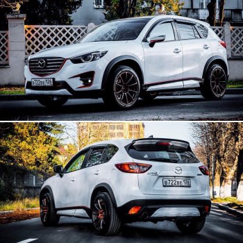 9 199 р. Расширители колесных арок MV-Tuning  Mazda CX-5  KE (2011-2017) дорестайлинг, рестайлинг (Неокрашенный)  с доставкой в г. Новочеркасск. Увеличить фотографию 2