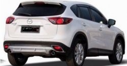 4 149 р. Накладка на задний бампер СТ v2 v2  Mazda CX-5  KE (2011-2017) дорестайлинг, рестайлинг (Неокрашенная)  с доставкой в г. Новочеркасск. Увеличить фотографию 2