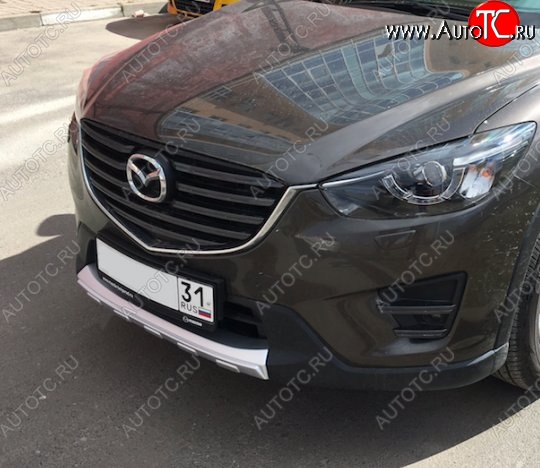 2 349 р. Накладка на передний бампер СТ v4 v4  Mazda CX-5  KE (2011-2014) дорестайлинг (Неокрашенная)  с доставкой в г. Новочеркасск