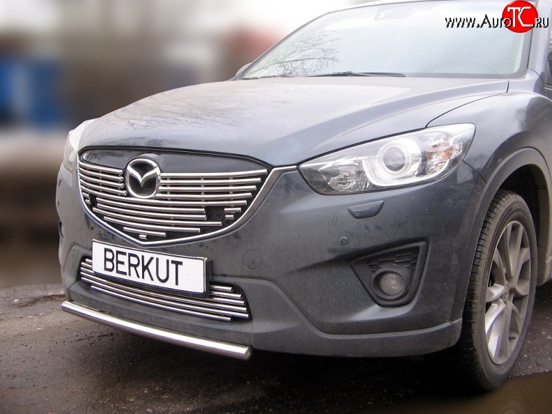 5 199 р. Декоративная вставка воздухозаборника Berkut (d16 мм) Mazda CX-5 KE дорестайлинг (2011-2014)  с доставкой в г. Новочеркасск