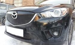 2 299 р. Нижняя сетка на бампер Russtal (черная) Mazda CX-5 KE дорестайлинг (2011-2014)  с доставкой в г. Новочеркасск. Увеличить фотографию 2