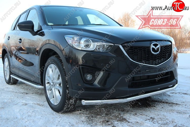 16 424 р. Защита переднего бампера одинарная Souz-96 (d60) Mazda CX-5 KE рестайлинг (2015-2017)  с доставкой в г. Новочеркасск