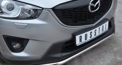 11 449 р. Одинарная защита переднего бампера диаметром 42 мм Russtal Mazda CX-5 KE рестайлинг (2015-2017)  с доставкой в г. Новочеркасск. Увеличить фотографию 2