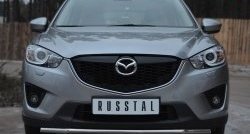 11 449 р. Одинарная защита переднего бампера диаметром 42 мм Russtal  Mazda CX-5  KE (2011-2017) дорестайлинг, рестайлинг  с доставкой в г. Новочеркасск. Увеличить фотографию 1