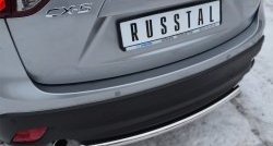 11 449 р. Одинарная защита заднего бампера из трубы диаметром 42 мм Russtal Mazda CX-5 KE дорестайлинг (2011-2014)  с доставкой в г. Новочеркасск. Увеличить фотографию 2