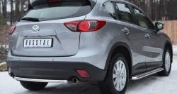 11 449 р. Одинарная защита заднего бампера из трубы диаметром 42 мм Russtal Mazda CX-5 KE дорестайлинг (2011-2014)  с доставкой в г. Новочеркасск. Увеличить фотографию 4