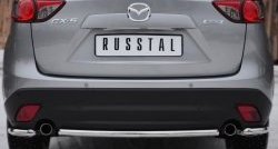 11 449 р. Одинарная защита заднего бампера из трубы диаметром 42 мм Russtal Mazda CX-5 KE дорестайлинг (2011-2014)  с доставкой в г. Новочеркасск. Увеличить фотографию 5