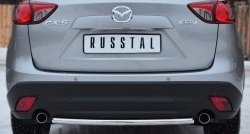 11 449 р. Одинарная защита заднего бампера из трубы диаметром 42 мм Russtal Mazda CX-5 KE дорестайлинг (2011-2014)  с доставкой в г. Новочеркасск. Увеличить фотографию 1