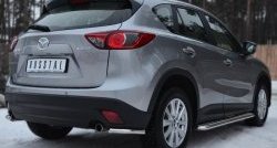 14 549 р. Защита заднего бампера (Ø63 мм уголки, нержавейка) SLITKOFF  Mazda CX-5  KE (2011-2017) дорестайлинг, рестайлинг  с доставкой в г. Новочеркасск. Увеличить фотографию 3