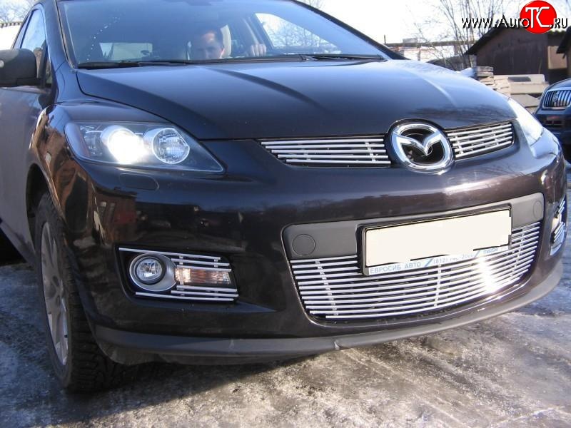 5 399 р. Декоративная вставка решетки радиатора Berkut Mazda CX-7 ER рестайлинг (2010-2012)  с доставкой в г. Новочеркасск