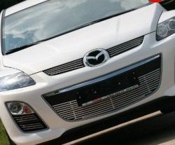 5 849 р. Декоративная вставка воздухозаборника Novline (d10 мм) Mazda CX-7 ER рестайлинг (2010-2012)  с доставкой в г. Новочеркасск. Увеличить фотографию 2