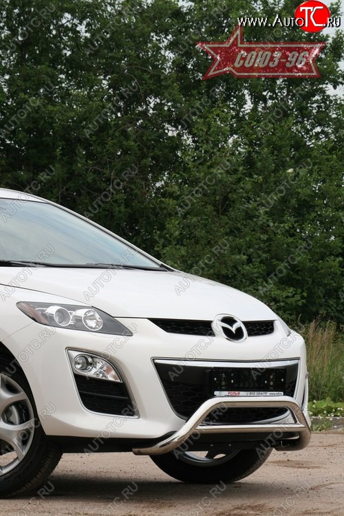 14 039 р. Защита переднего бампера Souz-96 (d60) Mazda CX-7 ER рестайлинг (2010-2012)  с доставкой в г. Новочеркасск