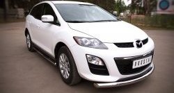 15 349 р. Одинарная защита переднего бампера диаметром 76 мм SLITKOFF Mazda CX-7 ER рестайлинг (2010-2012)  с доставкой в г. Новочеркасск. Увеличить фотографию 4