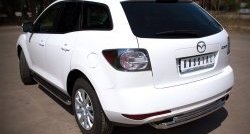 15 949 р. Защита заднего бампера (Ø63 и 42 мм, нержавейка) SLITKOFF  Mazda CX-7  ER (2010-2012) рестайлинг  с доставкой в г. Новочеркасск. Увеличить фотографию 4