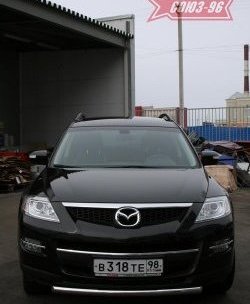 2 384 р. Защита переднего бампера одинарная Souz-96 (d60) Mazda CX-9 TB дорестайлинг (2007-2009)  с доставкой в г. Новочеркасск. Увеличить фотографию 2