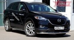 Защита переднего бампера одинарная рестайлинг Souz-96 (d60). Mazda CX-9 TB дорестайлинг (2007-2009)