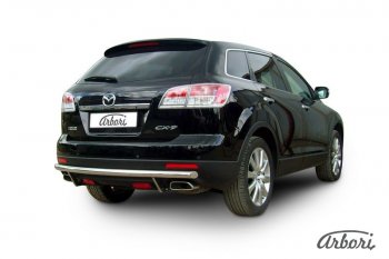 15 749 р. Защита заднего бампера Arbori (нержавейка, 1 труба d57 mm). Mazda CX-9 TB дорестайлинг (2007-2009)  с доставкой в г. Новочеркасск. Увеличить фотографию 2