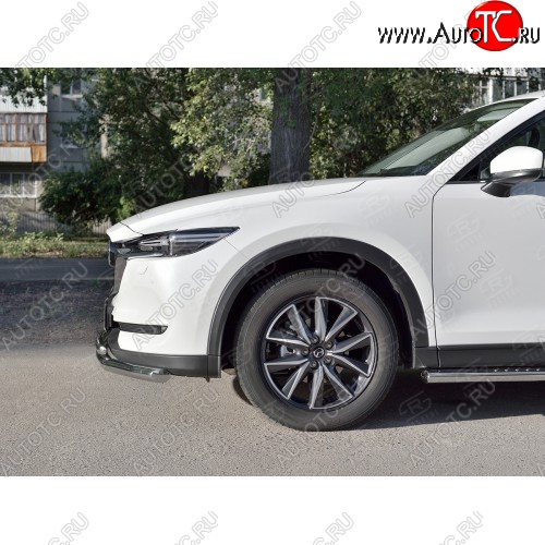 13 999 р. Защита переднего бампера (2 трубыØ63 и 42 мм, нержавейка) Russtal Mazda CX-5 KF (2016-2024)  с доставкой в г. Новочеркасск