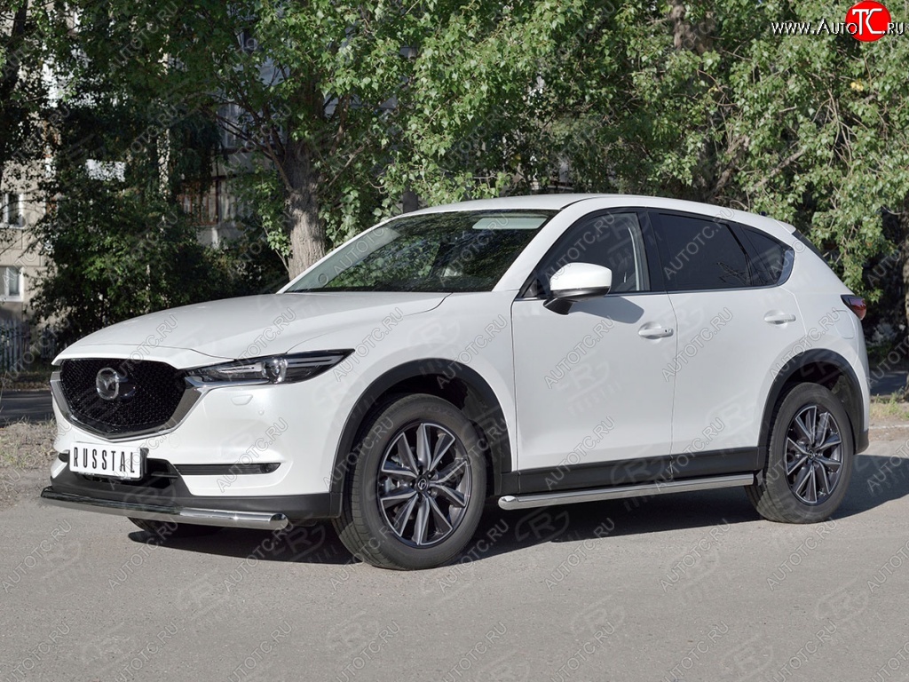 12 499 р. Одинарная защита переднего бампера Russtal диаметром 63 мм Mazda CX-5 KF (2016-2024)  с доставкой в г. Новочеркасск