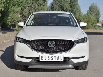 14 999 р. Защита переднего бампера из овальной трубы диаметром 75x42 мм Russtal Mazda CX-5 KF (2016-2025)  с доставкой в г. Новочеркасск. Увеличить фотографию 2