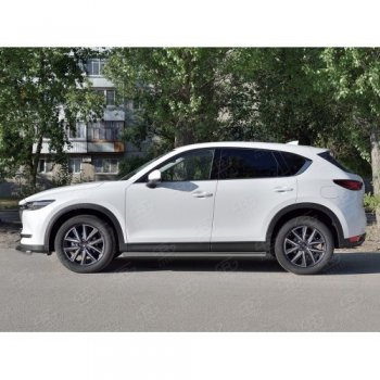 17 599 р. Защита порогов из круглой трубы диаметром 63 мм SLITKOFF v3  Mazda CX-5  KF (2016-2024)  с доставкой в г. Новочеркасск. Увеличить фотографию 2