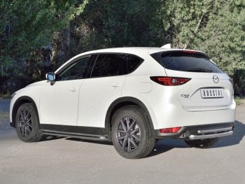 16 649 р. Защита заднего бампера (Ø63 и 42 мм, нержавейка) SLITKOFF Mazda CX-5 KF (2016-2025)  с доставкой в г. Новочеркасск. Увеличить фотографию 3